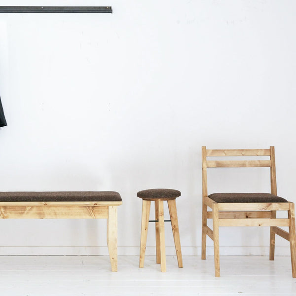 NEALD ベンチ ダイニングベンチ 長椅子 [幅120] 無垢 手作り ハンドメイド 国産 天然