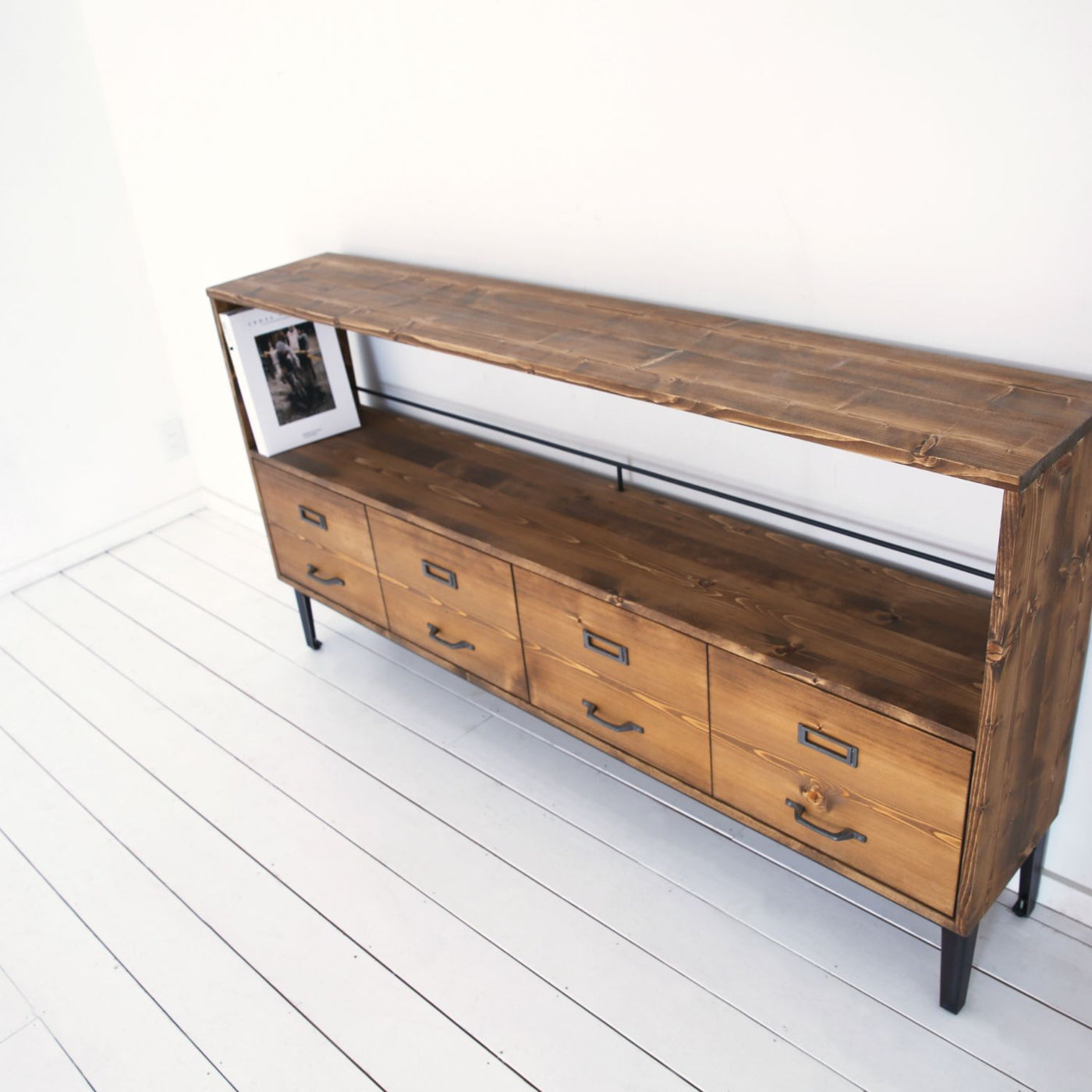 ファイルキャビネット 書類棚 オフィスキャビネット 天然無垢材 幅