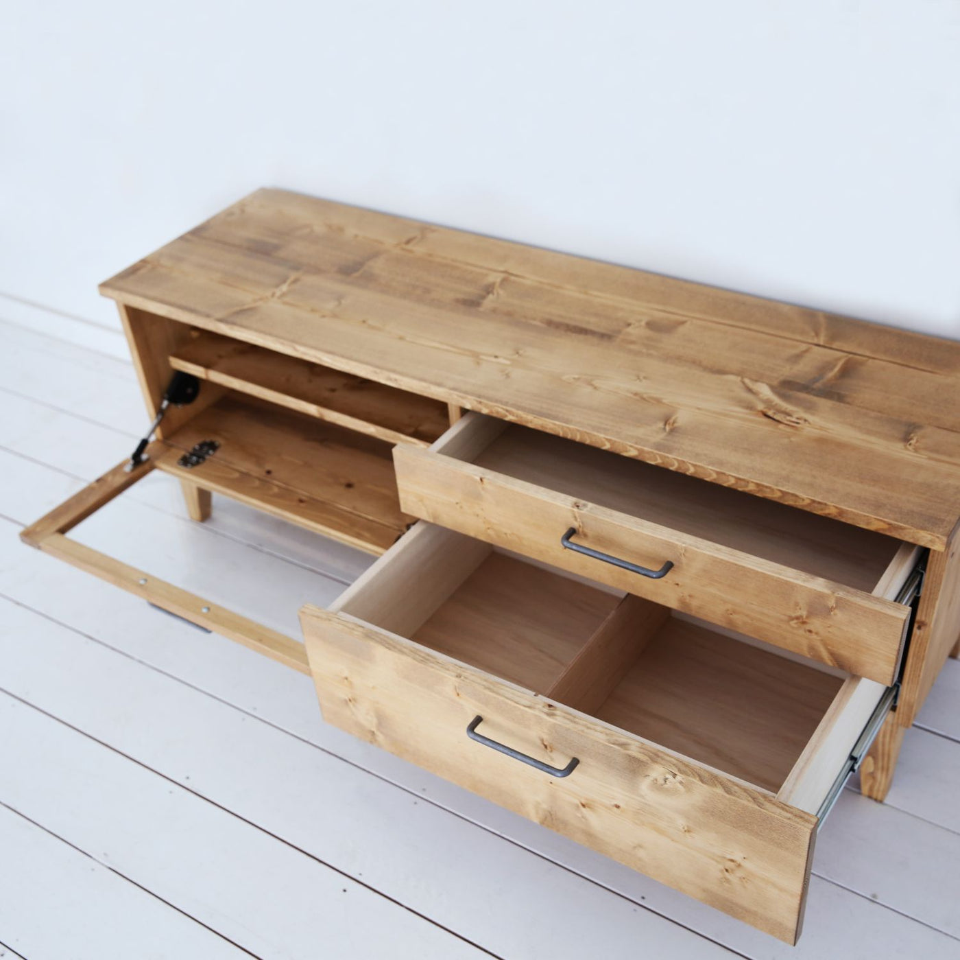 NEALD 木製 テレビボード120cm 無垢材 オーダーメイド 定価約10万 テレビボード テレビ台 ローボード 天然無垢材 幅120cm 無垢