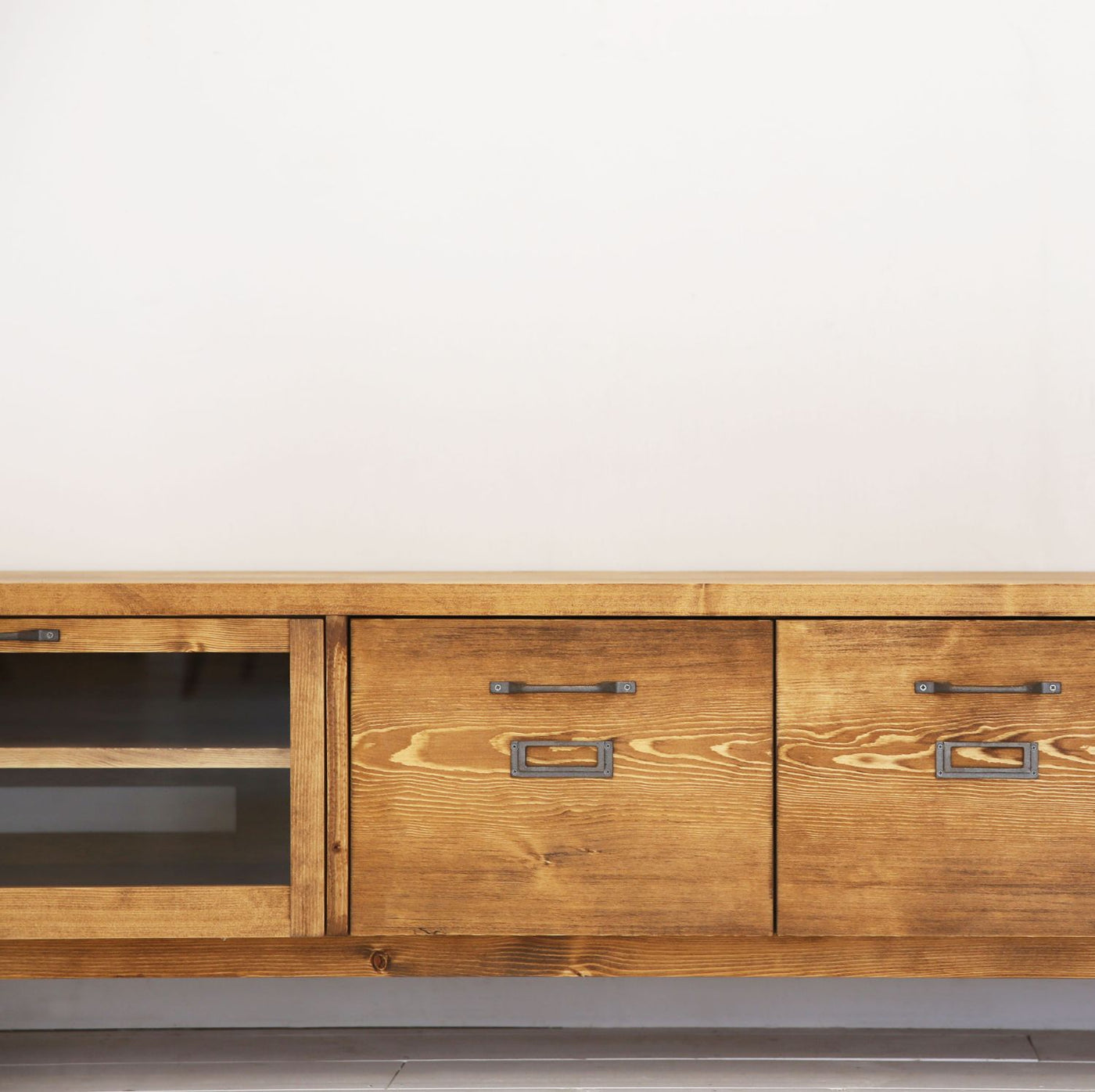 NEALD 木製 テレビボード120cm 無垢材 オーダーメイド 定価約10万 テレビボード テレビ台 ローボード 天然無垢材 幅175cm 無垢