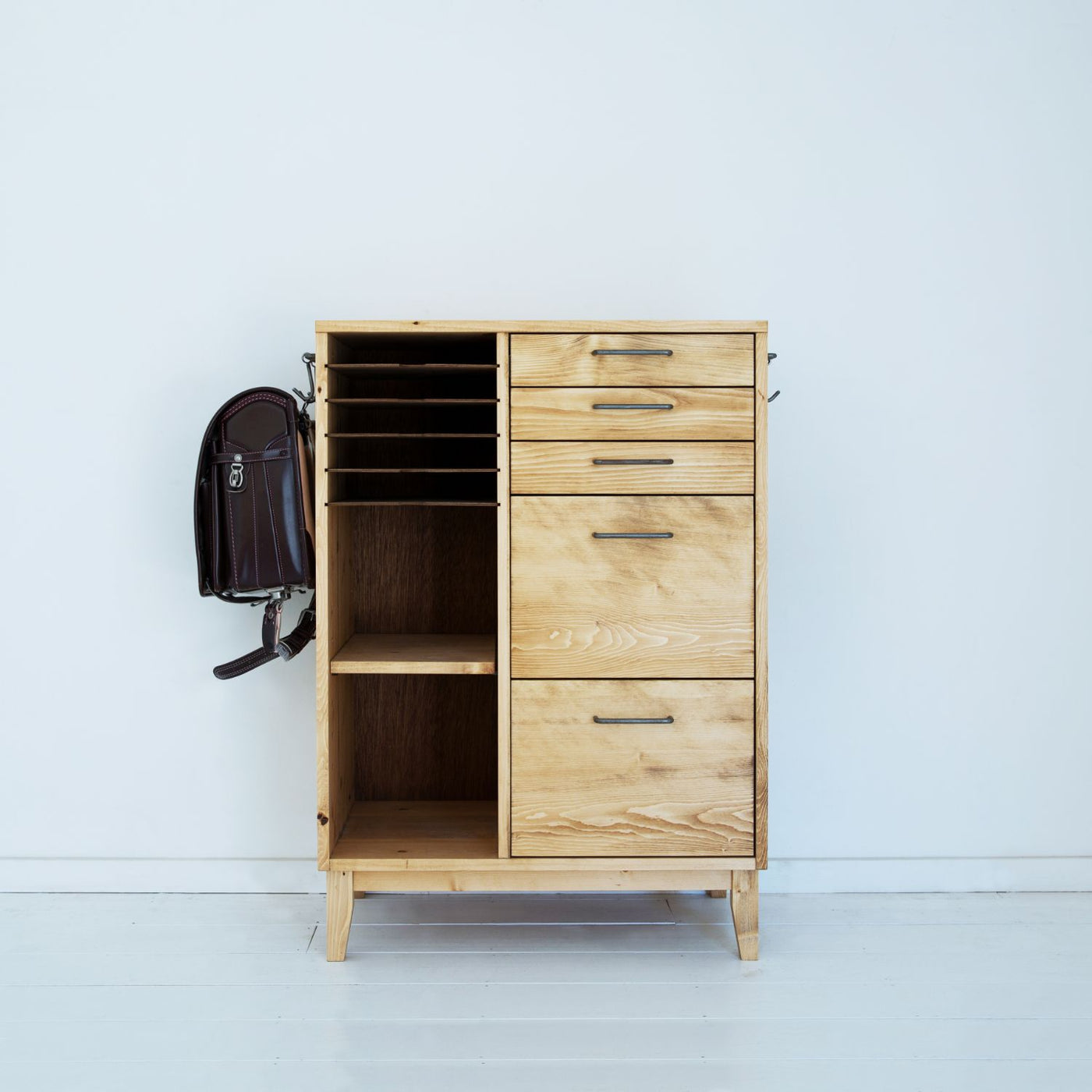 ランドセルラック チェスト 収納棚 天然無垢材 幅70cm 無垢